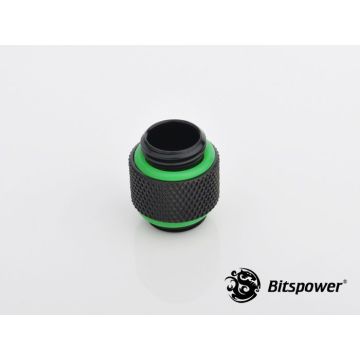 Adaptateur - Bitspower - 2x 1/4 Zoll - Long - Noir - Mat
