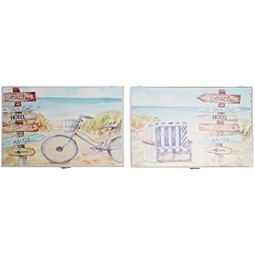 Couvercle - DKD HOME DECOR - Multicolore - Bois MDF - 46,5 x 6 x 31,5 cm - Pour enfants