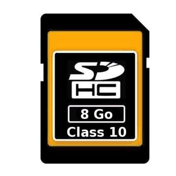 Carte Memoire SD Sdhc 8 Go Universelle Classe 10 Boite Noire Appareil Photo Cam Plastique YONIS