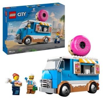 LEGO City 60452 Le food-truck de donuts - Jouet de construction pour garçon dès 5 ans