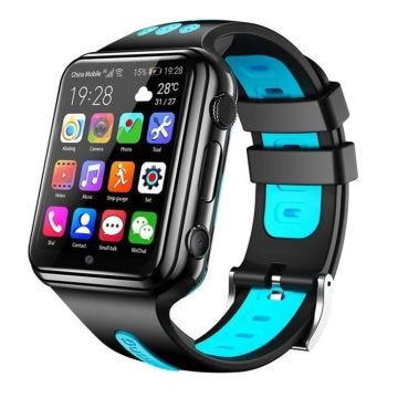 Montre Android 4G GPS 2+16Go Smartwatch 1.54 Pouces WiFi Bluetooth Noire Bleue + SD 16Go - YONIS