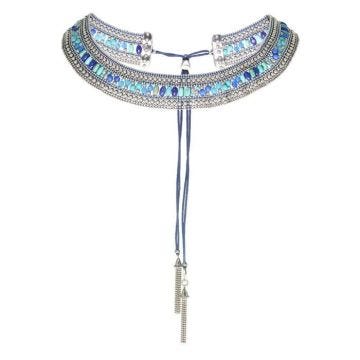 Collier - FRANCK HERVAL - Izia - Argenté - 72 cm - Agate