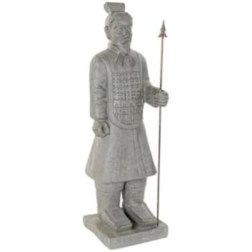 Figurine décorative - HOME ESPRIT - Guerrier - Gris doré - Multicolore - 35 x 32 x 118 cm