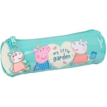 Trousse Ronde Scolaire - SAFTA - Peppa Pig Pretty Flowers - Rose - Pour Enfants de 5 à 14 Ans - Confortable