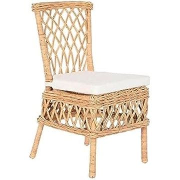 Chaise - DKD Home Decor - Standard - Blanc - Rotin - 1 place