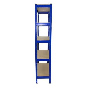 Lot de 5 T-Rax 75 cm & Etabli - Rangement Garage, Atelier, Entrepôt, Usine - Robuste 150Kg par Planche - 100% sans boulons & Facil