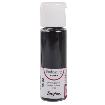 Poudre pour Embossing - RAYHER - Noir - Couvrant - Flacon 20 ml