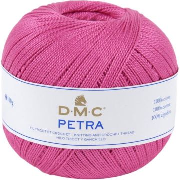 Pelote de laine - 100% coton - Rose - 53805 - DMC - Petra - Longues fibres