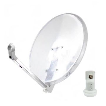 HDME Parabole satellite Fibre Transparente 60cm + LNB SINGLE HD 4K