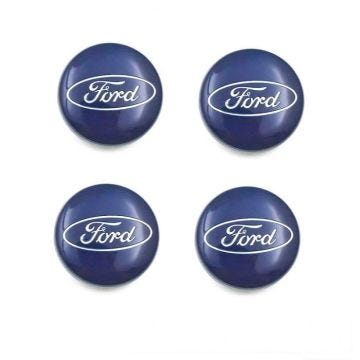4 x Logo 54mm Bleu Ford Centre De Roue Cache Moyeu Jantes Emblème Pour Focus Fiesta Mondeo Escort Ecosport Kuga