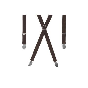 GASPARD Bretelles Homme Fines - Fabrication artisanale en FRANCE - Marron Uni - Taille ajustable jusqu'à 130 cm