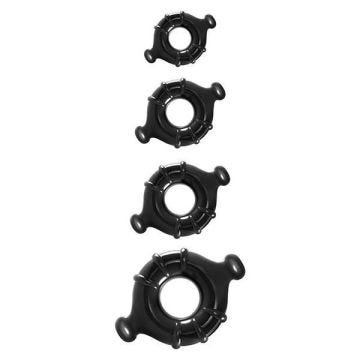 Anneaux de Pénis - Ns Novelties - Renegade - 4 Tailles - Matière Souple - Noir