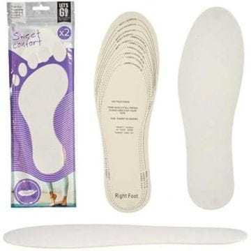 Semelles - BIGBUY HOME - Standard - Latex TNT - 12 unités - Découpables jusqu'à 46