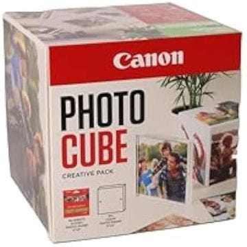 Canon Photo Cube Creative Pack, Blue - PP-201 Glossy II Photo Paper 5x5" (40 Sheets) + Photo Frame - Compatible with Canon PIXMA