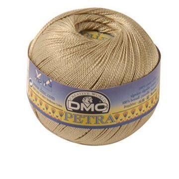 Fil DMC Petra, 100% coton, marron, Taille 5