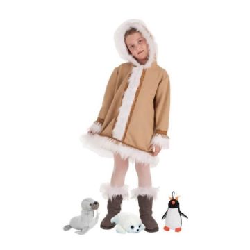 Déguisement dEsquimau pour fille - Diamond - Costume - Robe - Couvre-bottes