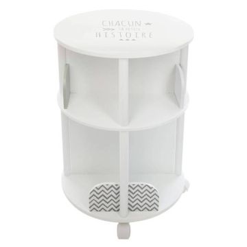 Bibliothèque enfant ronde - blanc & gris H59 cm - Gris - Atmosphera createur d'interieur