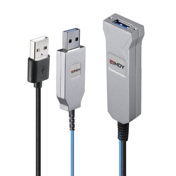 Câble USB - Lindy - 100m - Fibre Optique - USB 3.0 - Extension