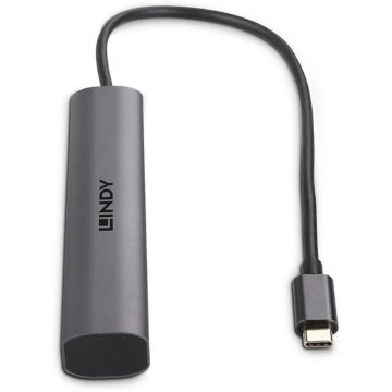 Hub USB - Lindy - 3.2 Gen 2 Type C - 3 Ports - Ethernet Gigabit - 10Gbit/s