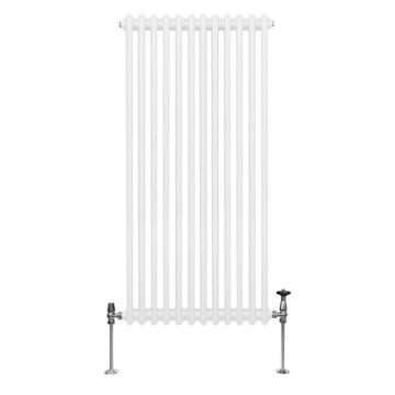 Radiateur Traditionnel à 2 Colonnes Chauffage Vertical Blanc 1500 x 562mm