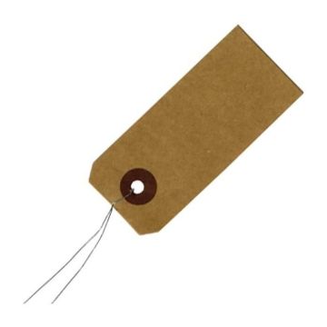 Etiquettes kraft avec fil métallique