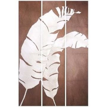 Paravent Toile Blanc Marron - GIFT DECOR - 122 x 2,5 x 180 cm - Intérieur