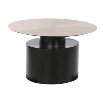 Table basse moderne noir doré fer 76 cm - Marque - Modèle - Couleur principale: Blanc