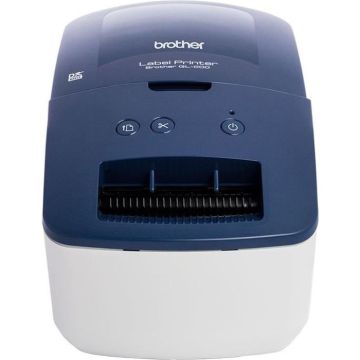 BROTHER QL-600 Imprimante d'étiquettes professionnelle bleue - Idéale petite entreprise et travail à domicile