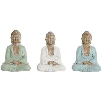 Figurine décorative - HOME ESPRIT - Bouddha Oriental - Multicolore - 3 unités - 10,5 x 14 x 18,5 cm