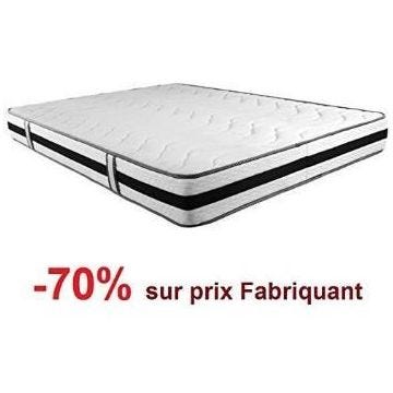 Memorydeluxe 80x200 Mémoire de Forme 55Kg-m3 - 21 Cm - Soutien TRES FERME
