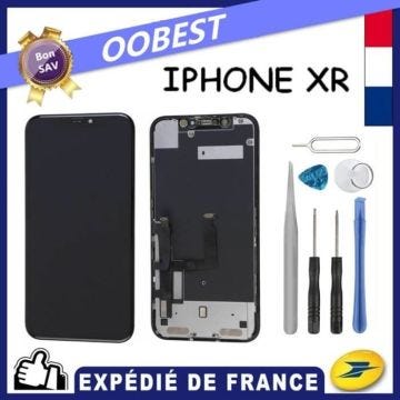 VITRE TACTILE + ECRAN LCD POUR IPHONE XR NOIR + OUTILS