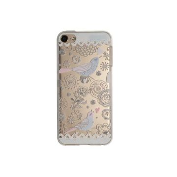 Verre Trempé + Coque Gel imprimée pour Apple iPod Touch 7/6 (sortie 2015) Oiseau Bleu