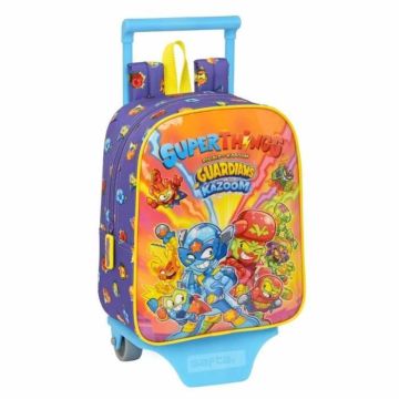 Cartable Ã roulettes SuperThings Guardians of Kazoom Violet Jaune (22 x 28 x 10 cm)