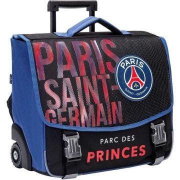 Cartable scolaire à roulettes PSG - Collection officielle PARIS SAINT GERMAIN
