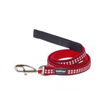 Laisse 1M20 Red Dingo - 12Mm Os Rouge