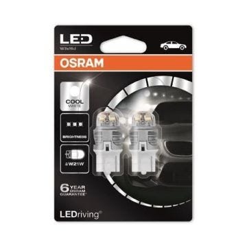 OSRAM Lot de 2 LED éclairage intérieur W3x16d - LED-W21W - Blanc froid