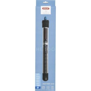 Chauffage d'aquarium - Zolux - Heater 100 - 100 W - Longueur 27 cm - Noir