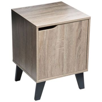 Chevet - 5Five - Naturel - Porte - Bois - Contemporain