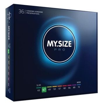 MY.SIZE PRO Préservatifs, Taille 47mm, Lot de 36 unités