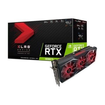 PNY GeForce RTX™ 3090 Ti 24GB GDDR6X XLR8 Gaming Epic-X RGB™ Uprising Triple Fan Carte Graphique Edition Overclockée, Noir