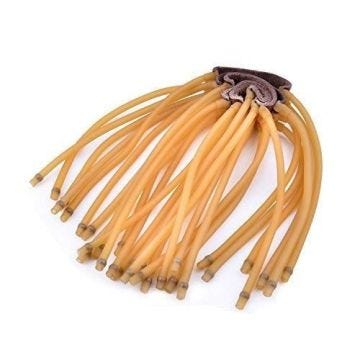 Bandes élastiques à 6 cordes en caoutchouc pour lance-pierre, Noir/jaune