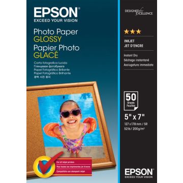 Papier Photo Brillant EPSON - 130x180mm - 50 feuilles - 200g/m2