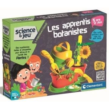 CLEMENTONI - Apprentis botanistes - Coffret scientifique - Découvrire le monde de la botanique - Outils de jardinage - Dès 5ans
