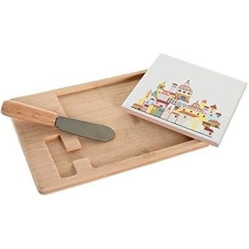 Set d'apéritif - DKD Home Decor - Multicolore - Grès - 21,5 x 11,8 x 1,5 cm - Design contemporain