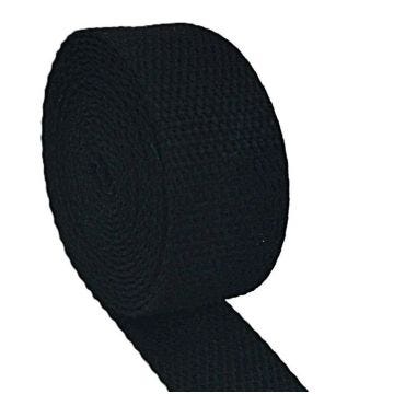 32mm coton rouleau de 10 mètres souple pour coudre couture sacs anse bandoulière réglable lunch bag bagages fournitures Noir