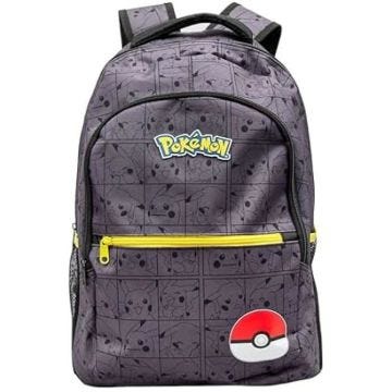 Sac à dos - William Lamb - Pokémon Pikachu - Design Collage - 44 cm - Noir et Gris