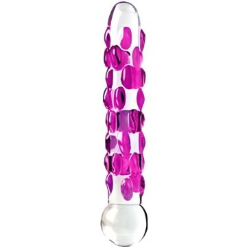 Gode en Verre Icicles No. 7 - PIPEDREAM - Gode en verre pour usage anal ou vaginal - Rose - Adulte