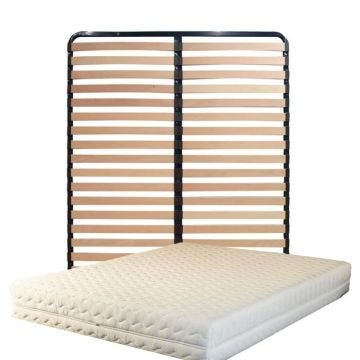 Matelas 140x190 + Sommier Démonté + pieds Offerts Mousse Mémoire de Forme - Epaisseur 23 cm - Très Ferme