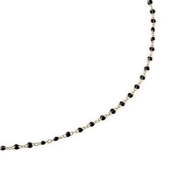 Collier - Agatha - Collier Agatha Smarty laiton doré perles émail noir - Couleur de la matière:Jaune Taille/Longueur:43 cm