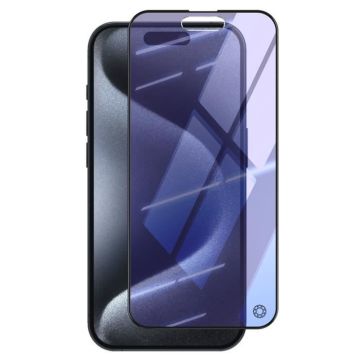 Protège Écran pour iPhone 15 Pro Max Verre Flexible Incassable Anti UV Force Glass Noir